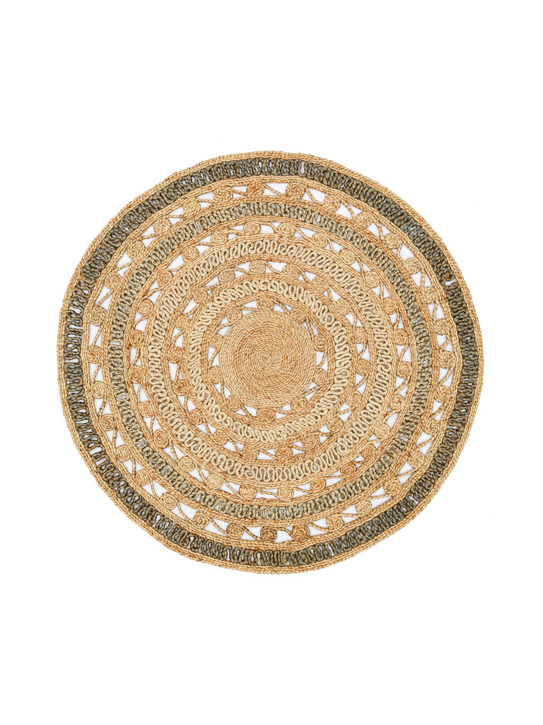 Only Jute Round and Oval 100% Natural Living Room Entrance Kitchen Balcony Hand Woven Carpet CA106NTGRDGXW