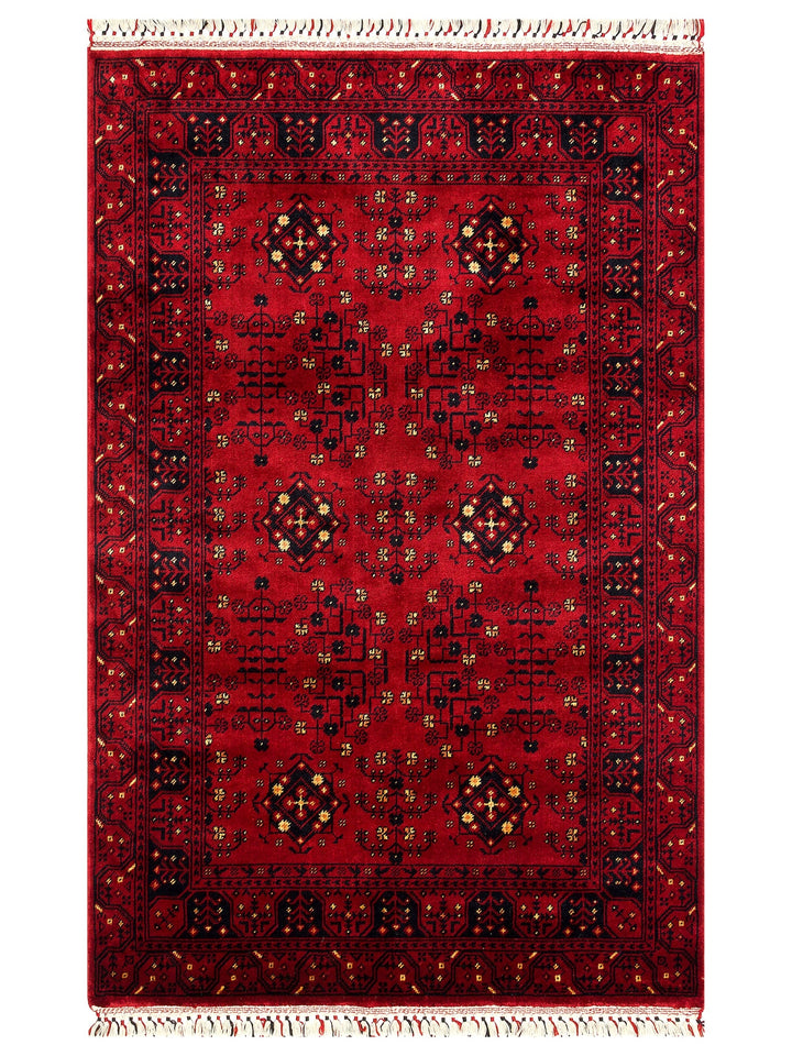 Kabul Afghan Yagcibedir Patterned Handcrafted Tensel Usak Carpet Produced on Special Looms 959 RED