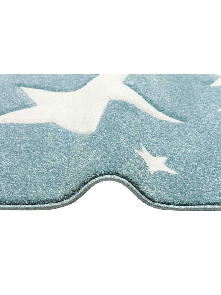 Carpetdocia Kids Fun Star Patterned Children's Carpet 12 BLUE