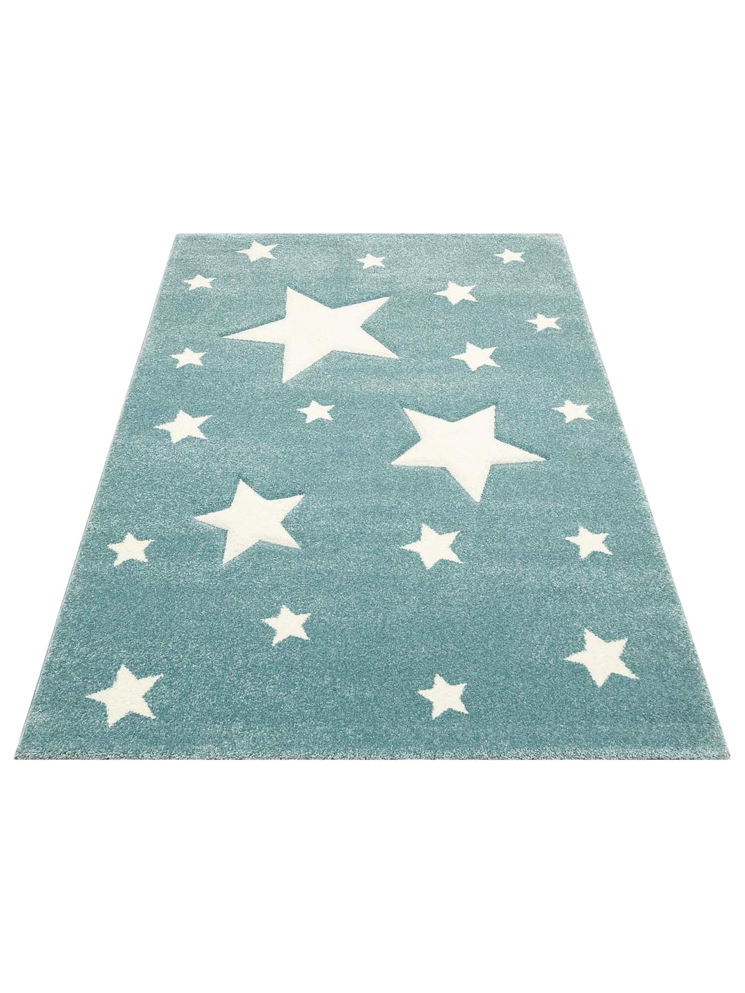 Carpetdocia Kids Fun Star Patterned Children's Carpet 12 BLUE