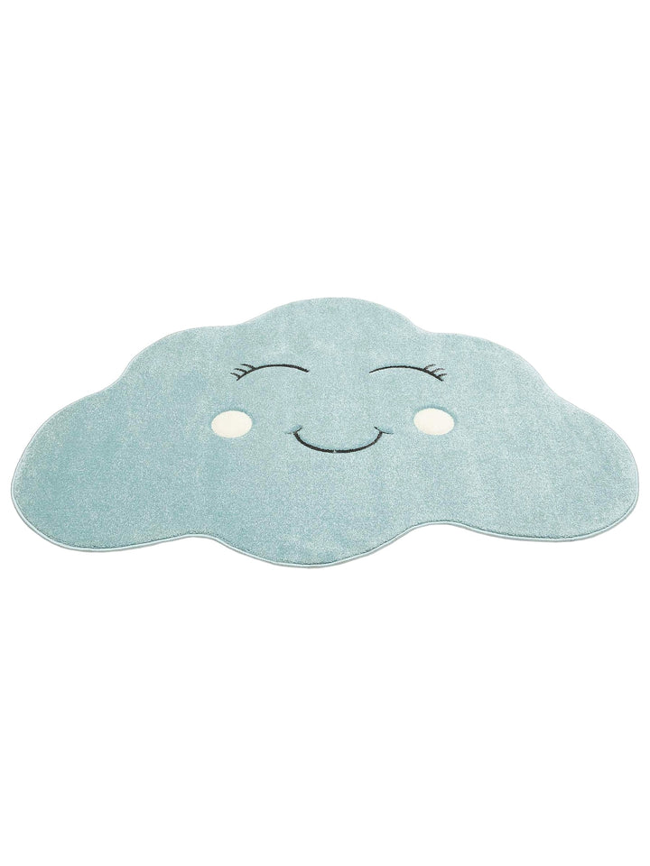 Carpetdocia Kids Fun Smiling Cloud Children's Carpet 13 BLUE