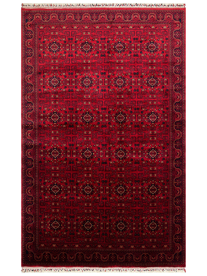 Kabul Afghan Yagcibedir Patterned Handcrafted Tensel Usak Carpet Produced on Special Looms 960 RED