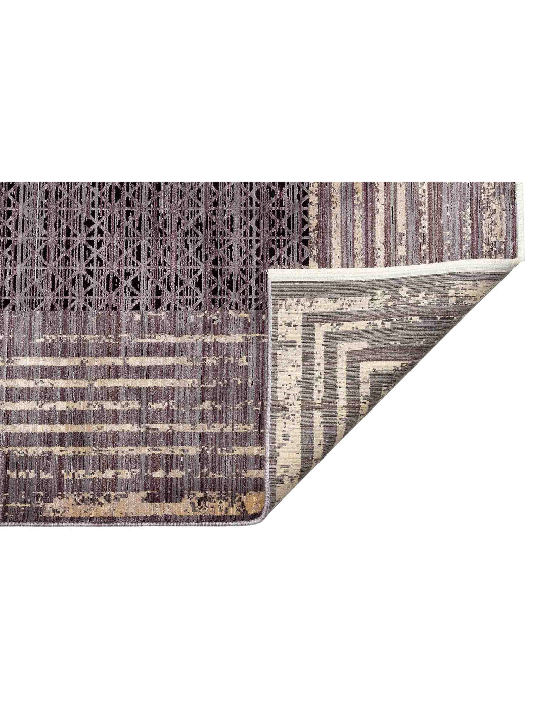 Mumbai Series Art Deco Patterned High Quality Tight Woven Shiny Living Room Carpet 01 ANTHRACITE GOLD