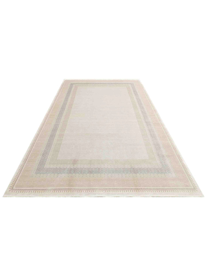 Mumbai Series Modern Patterned High Quality Tight Woven Shiny Living Room Carpet 07 CREAM GOLD