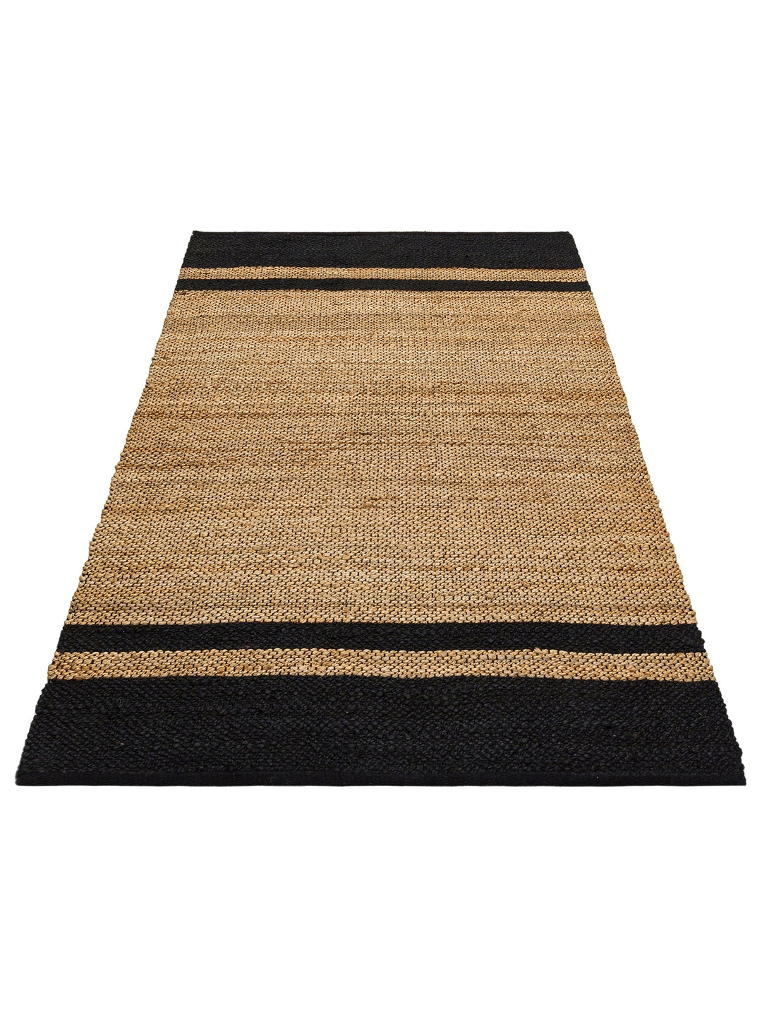 Crown Jute 100% Natural Hand Woven Living Room Corridor Entrance Kitchen Balcony Wicker Carpet 07 NATURAL BLAC