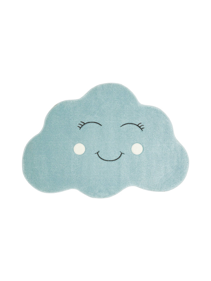 Carpetdocia Kids Fun Smiling Cloud Children's Carpet 13 BLUE