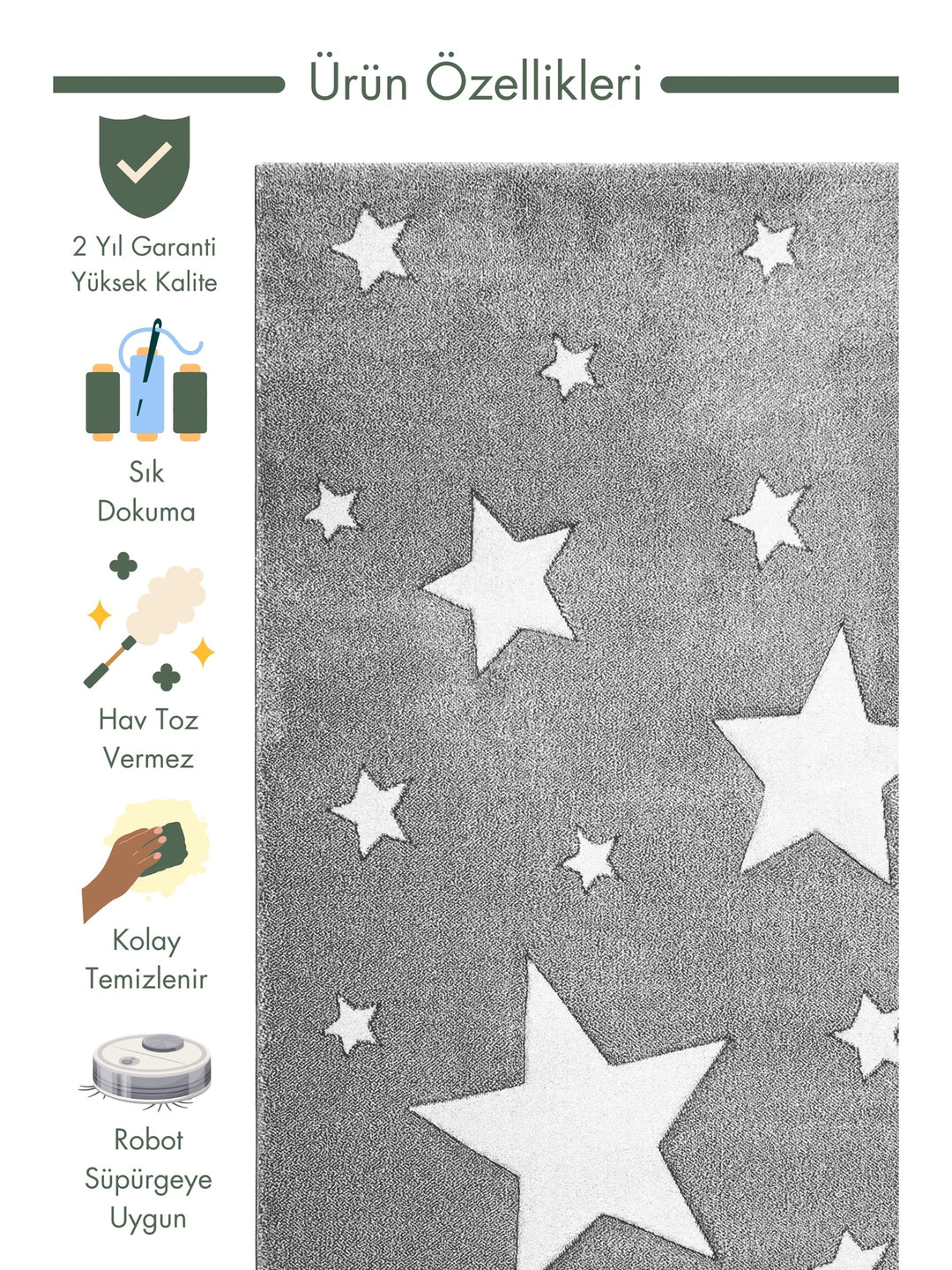 Carpetdocia Kids Fun Smiling Cloud Children's Carpet 13 GREY