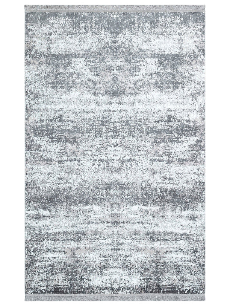 Smooth Washable Non-Slip Shiny Living Room Hallway Fine Woven Modern Carpet 01 GREY XW