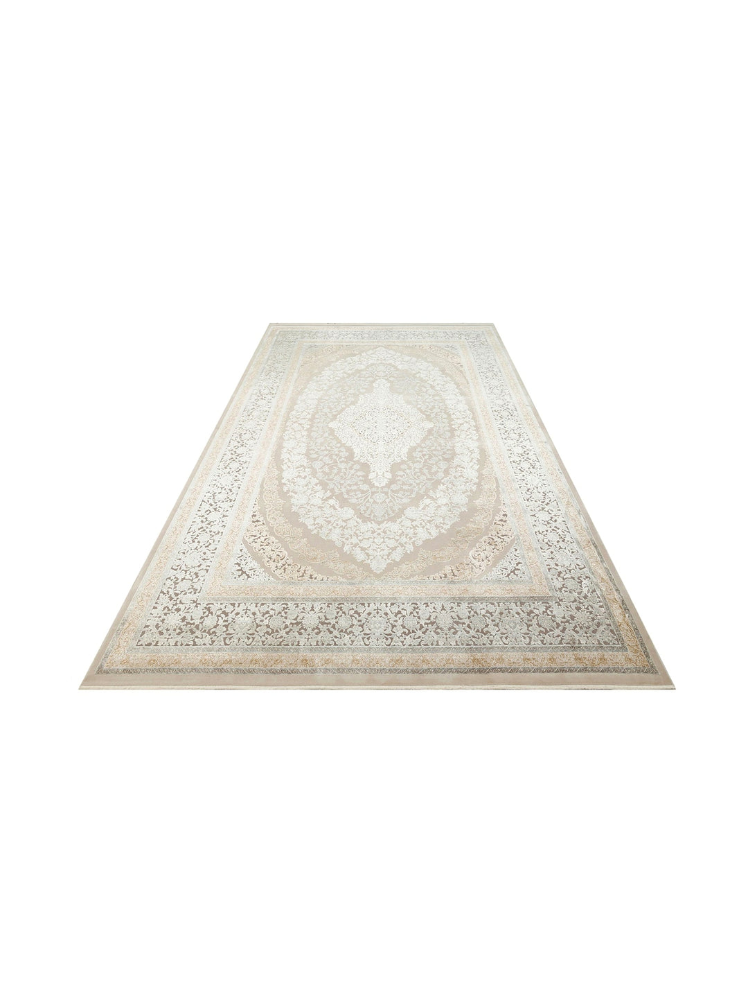 Mumbai Series Classic Patterned High Quality Tight Woven Bright Living Room Carpet 08 CREAM GREY