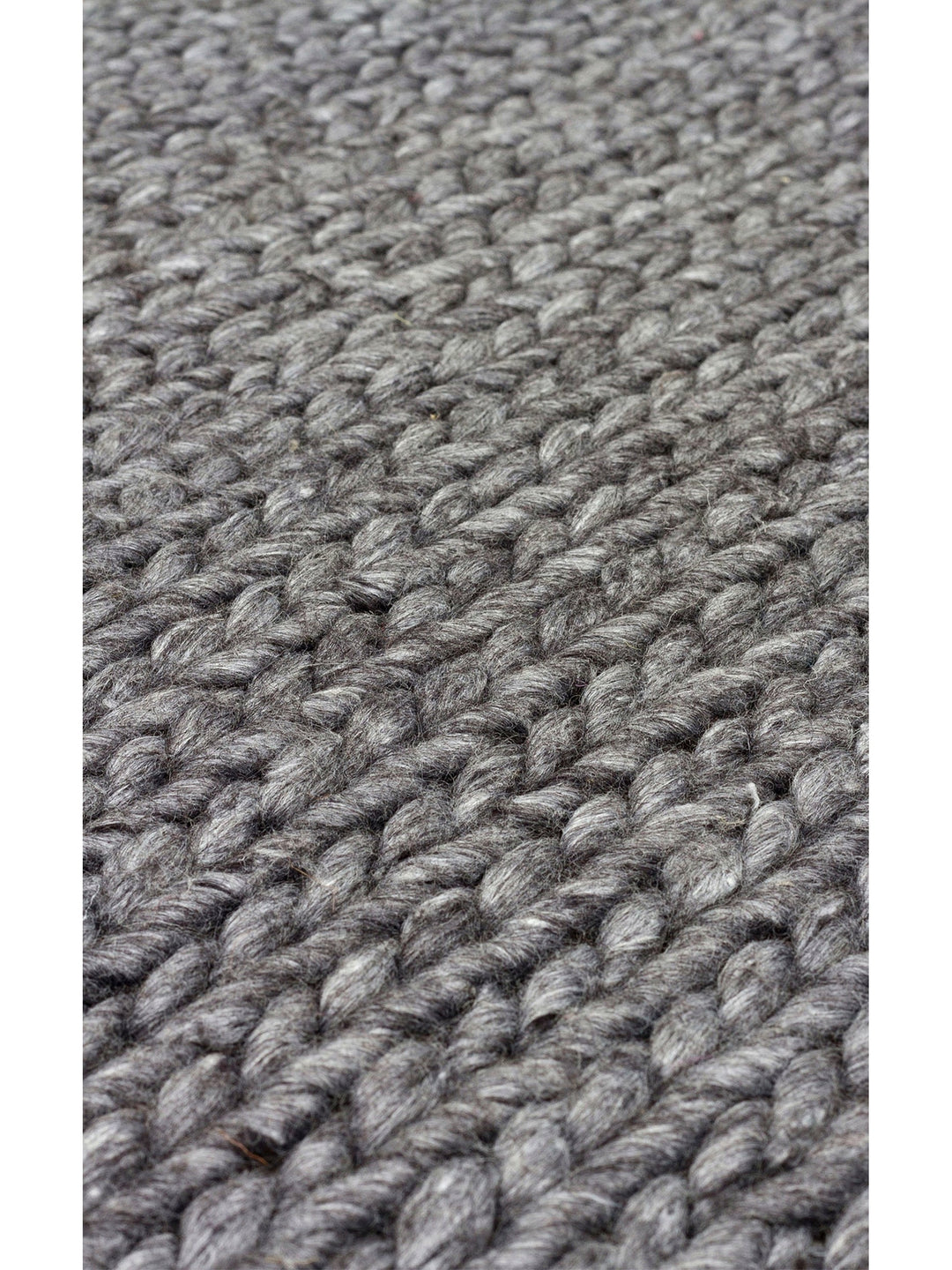 Woolstar 100% Natural Sweater Patterned Living Room Living Room Corridor Entrance Hand Woven Knitted Carpet ANTRASITE