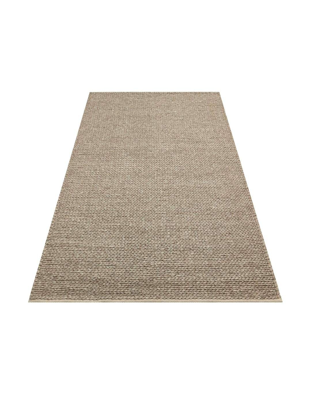 Woolstar 100% Natural Sweater Patterned Living Room Hallway Entrance Hand Woven Knitted Carpet BROWN