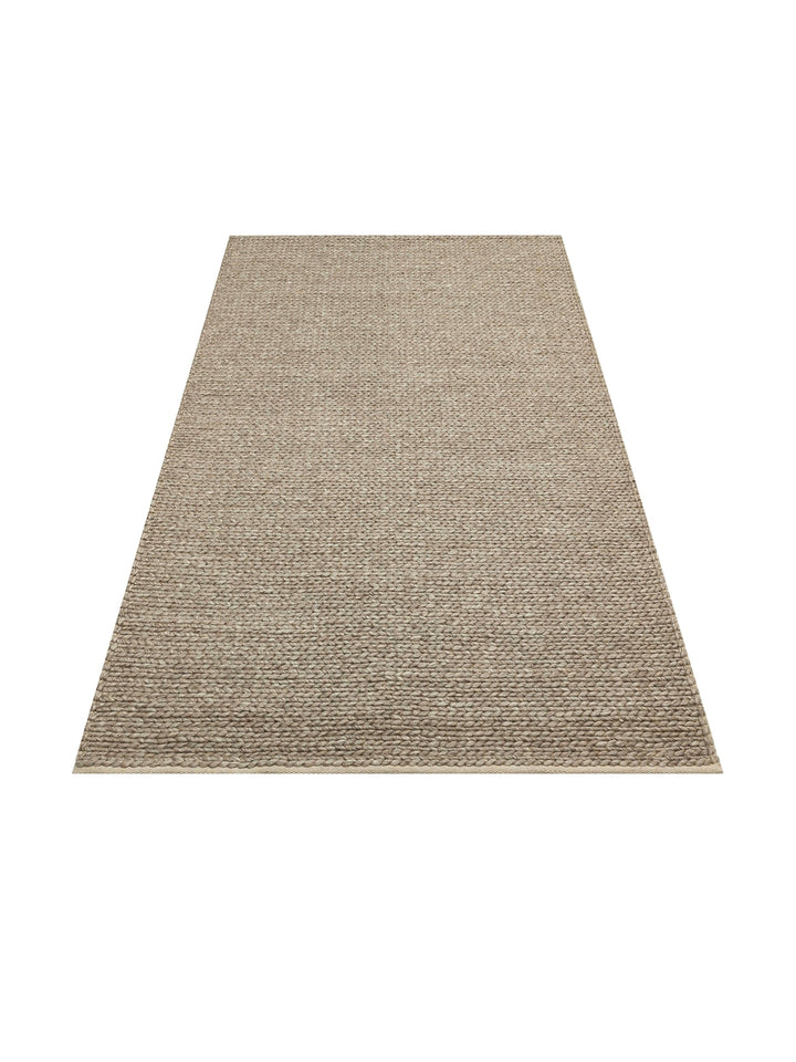 Woolstar 100% Natural Sweater Patterned Living Room Hallway Entrance Hand Woven Knitted Carpet BROWN