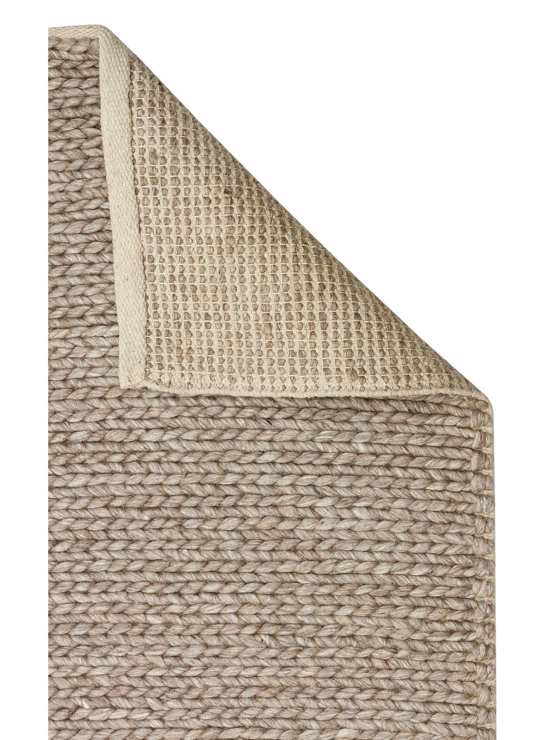 Woolstar 100% Natural Sweater Patterned Living Room Hallway Entrance Hand Woven Knitted Carpet BROWN