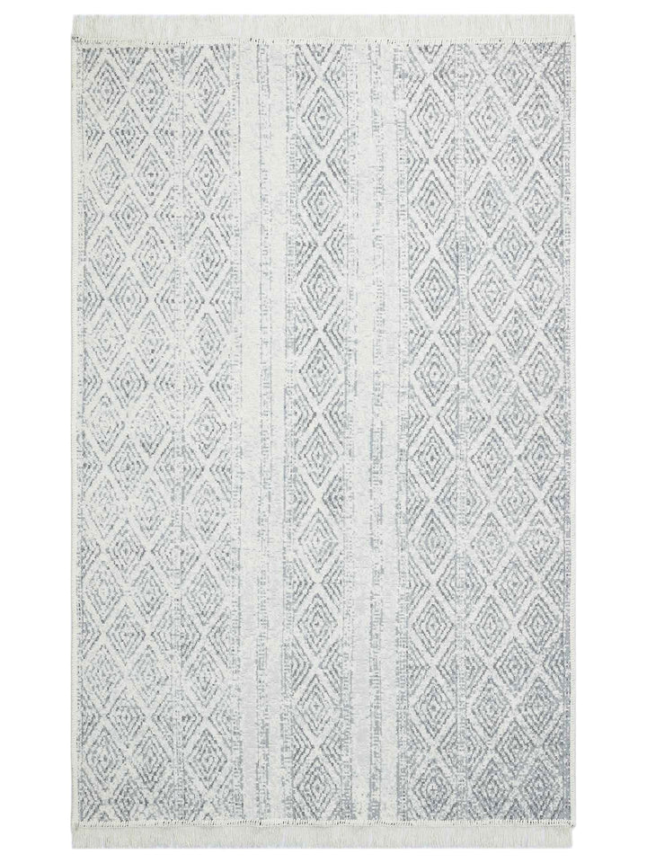 Maya 100% Natural Cotton Washable Double Sided Living Room Kitchen Hallway Modern Rug 01 GREY