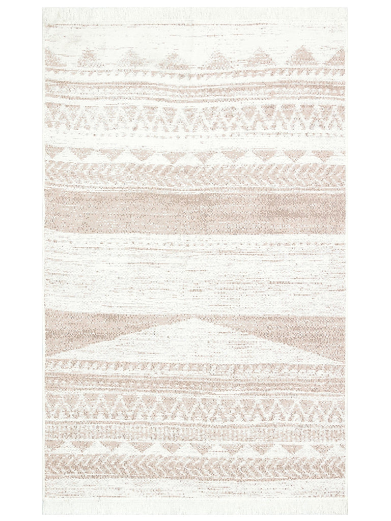 Maya 100% Natural Cotton Washable Double Sided Living Room Kitchen Corridor Modern Rug 06 NATURAL