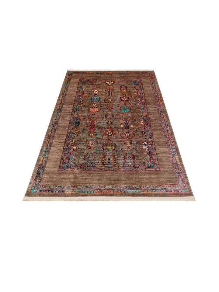 Historic Series Non-Slip Antique Patterned Living Room Living Room Corridor Kitchen Washable Carpet 07 OLIVE