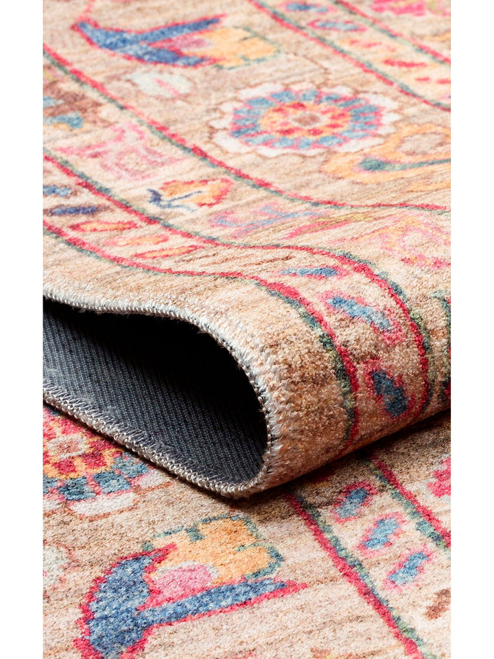 Historic Series Non-Slip Antique Patterned Living Room Sitting Room Corridor Kitchen Washable Carpet 08 BEIGE