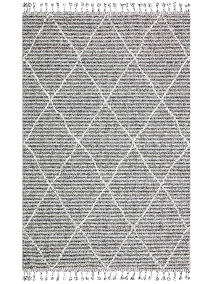 Ole Series Wicker Woven Living Room Hall Hallway Entrance Kitchen Modern Scandinavian Carpet 02 GREY