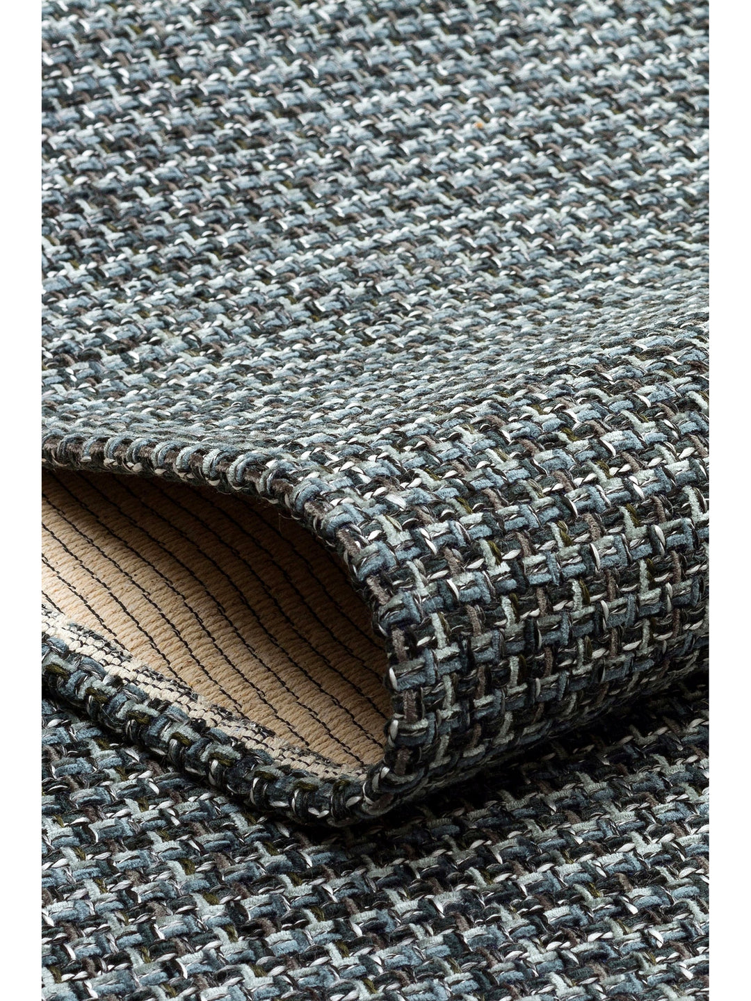 Arizona Wicker Look Modern Living Room Hallway Kitchen Non-Slip Rug 01 ANTHRACITE SILVER