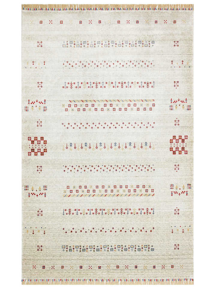 Oushak Carnaval 100% Natural Easy to Clean Handmade Tencel Modern Uşak Carpet 06BEJ