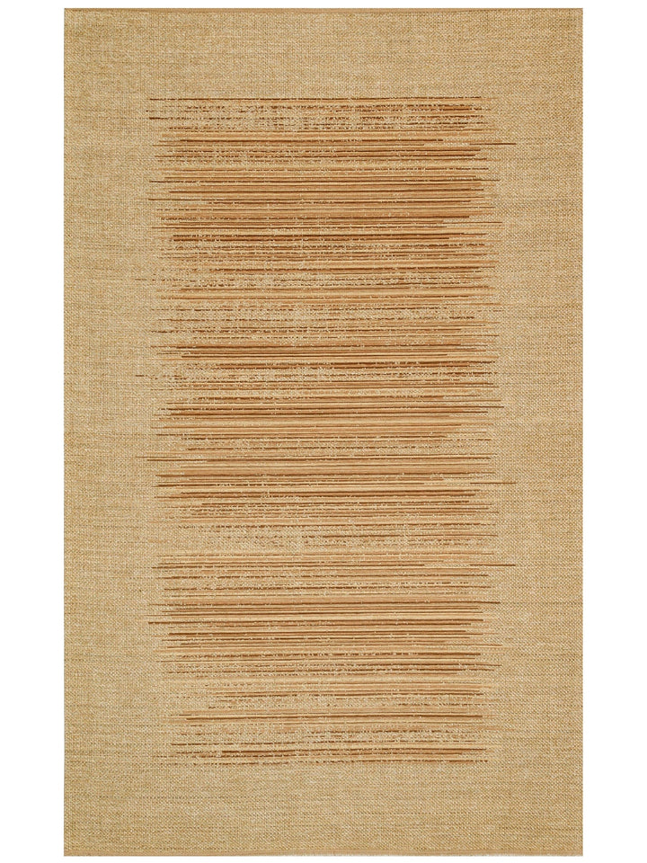 Arizona Wicker Look Modern Living Room Hallway Kitchen Non-Slip Rug 02 NATURAL BEIGE