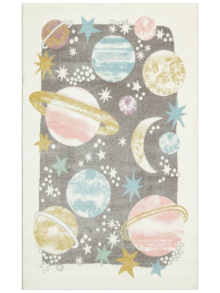 Carpetdocia Kids Fun Space and Planet Themed Children's Carpet 23 PASTEL