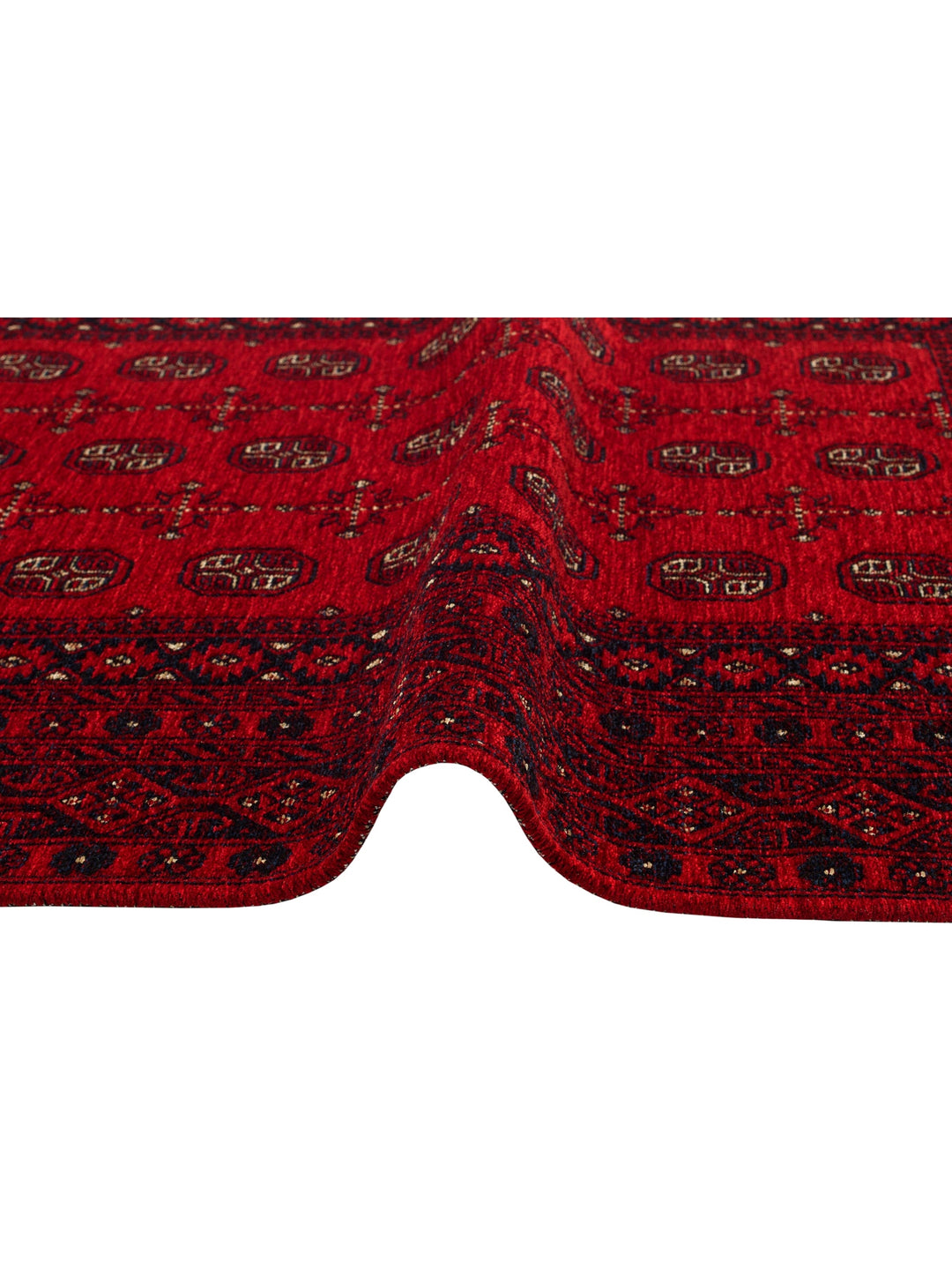 Uyghur Afghan Yagcibedir Patterned Washable Non-Slip Living Room Hall Hallway Fine Woven Carpet 04 RED