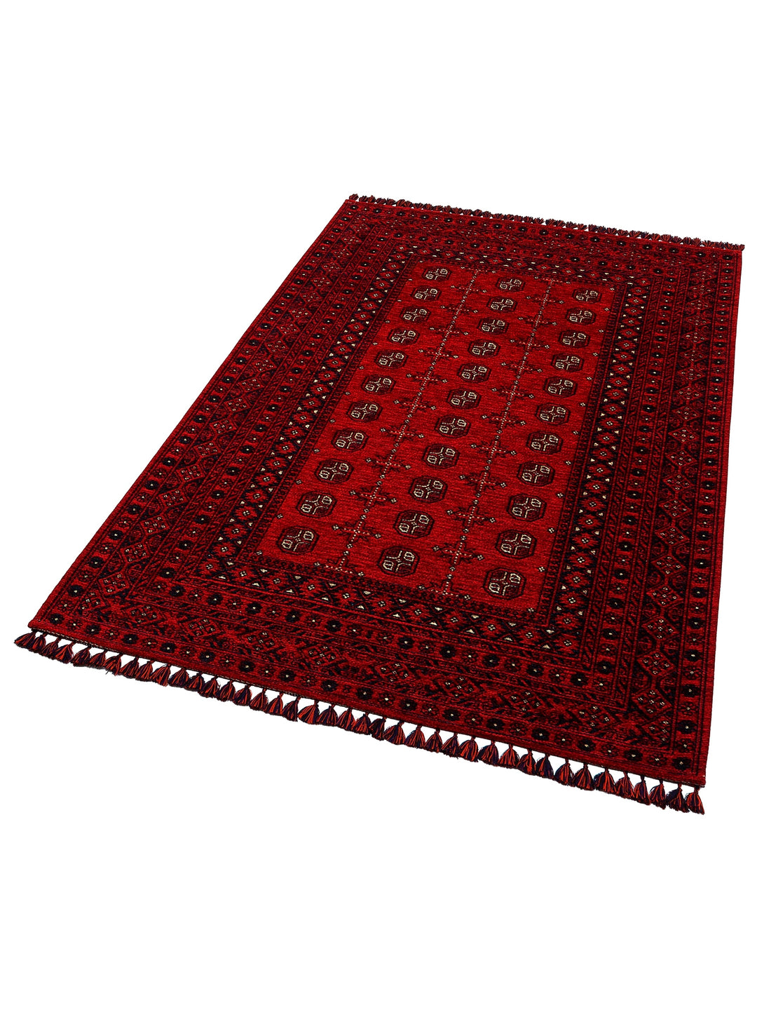 Uyghur Afghan Yagcibedir Patterned Washable Non-Slip Living Room Hall Hallway Fine Woven Carpet 04 RED