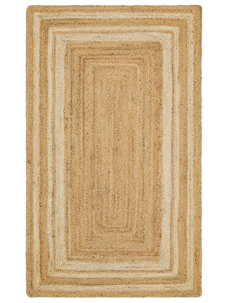 Crown Jute 100% Natural Hand Woven Living Room Corridor Entrance Kitchen Balcony Wicker Carpet 10 NATURALWHIXW