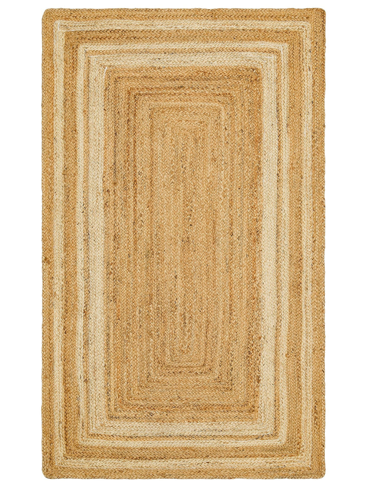 Crown Jute 100% Natural Hand Woven Living Room Corridor Entrance Kitchen Balcony Wicker Carpet 10 NATURALWHIXW