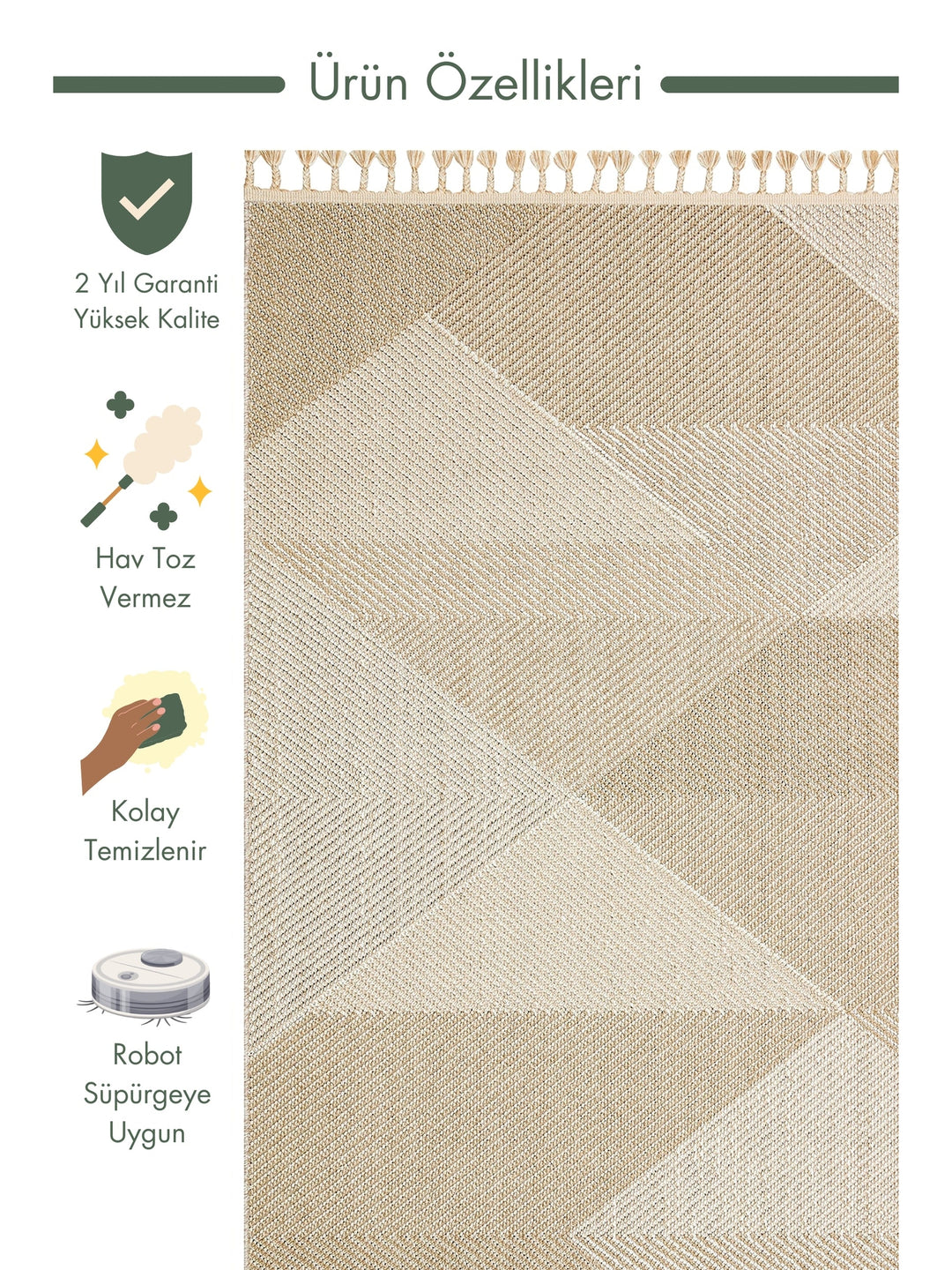 Ole Series Wicker Woven Living Room Hall Hallway Entrance Kitchen Modern Scandinavian Carpet 08 BEIGE