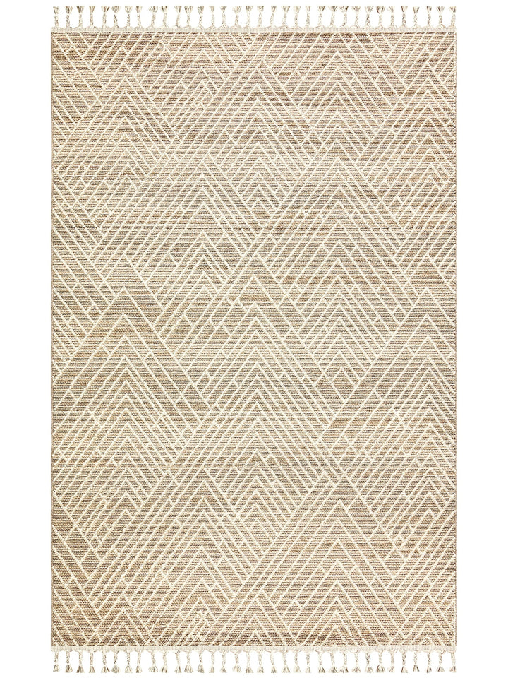 Ole Series Wicker Woven Living Room Hall Hallway Entrance Kitchen Modern Scandinavian Carpet 12 BEIGE