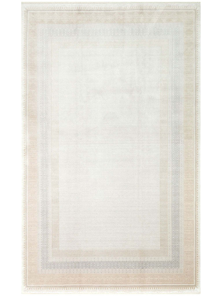 Mumbai Series Modern Patterned High Quality Tight Woven Shiny Living Room Carpet 07 CREAM GOLD