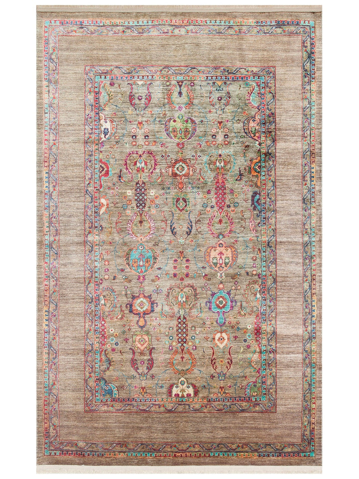 Historic Series Non-Slip Antique Patterned Living Room Living Room Corridor Kitchen Washable Carpet 07 OLIVE