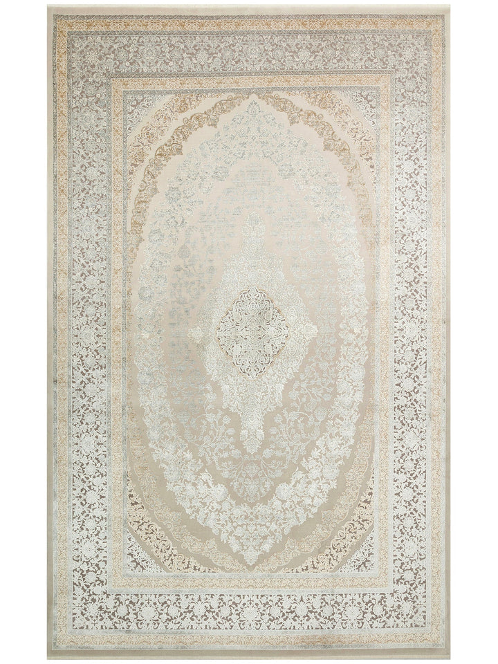 Mumbai Series Classic Patterned High Quality Tight Woven Bright Living Room Carpet 08 CREAM GREY