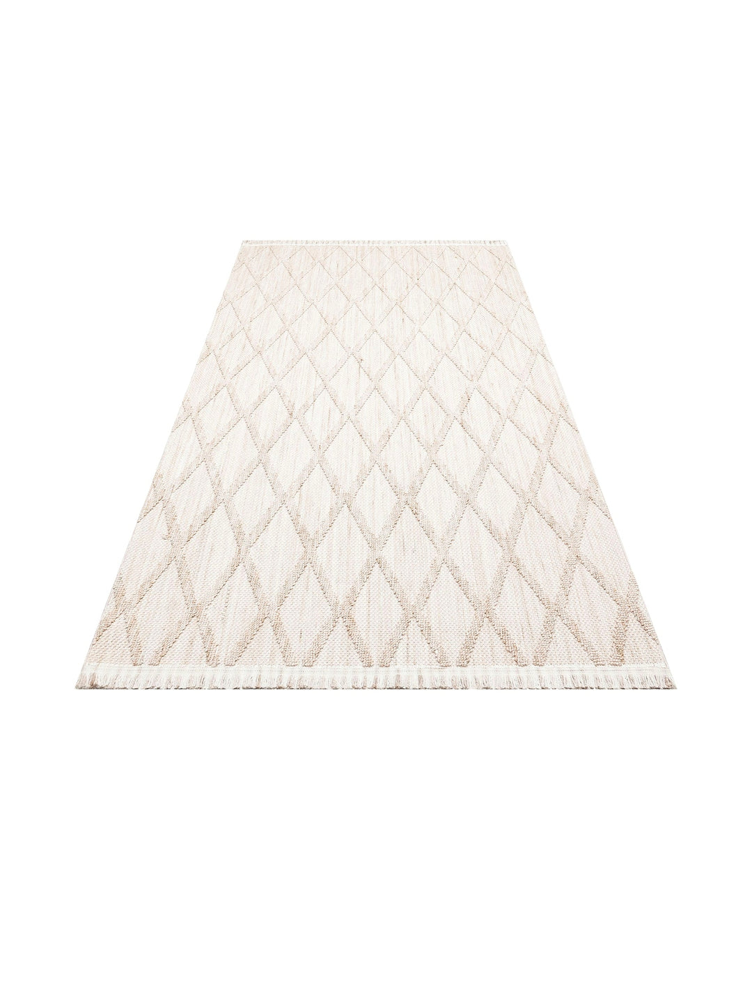 Comfy Modern Patterned Living Room Hallway Entrance Bedroom Knitted Carpet 04 BEIGE