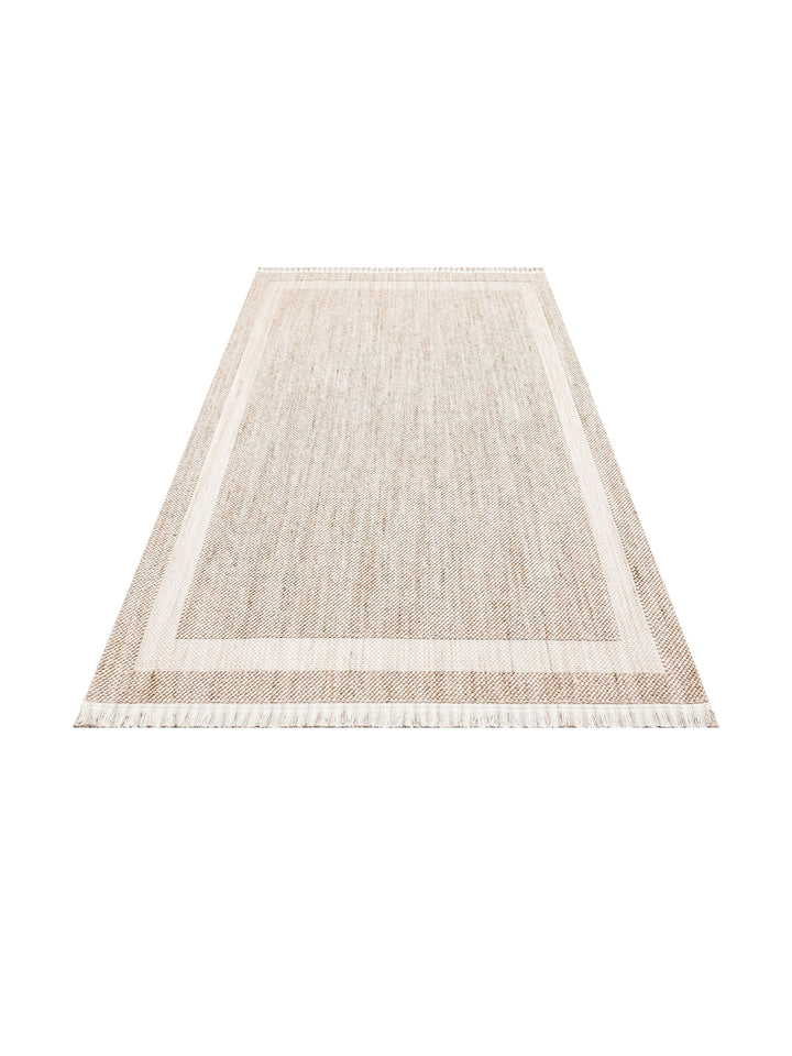 Comfy Modern Patterned Living Room Hallway Entrance Bedroom Knitted Carpet 05 BEIGE