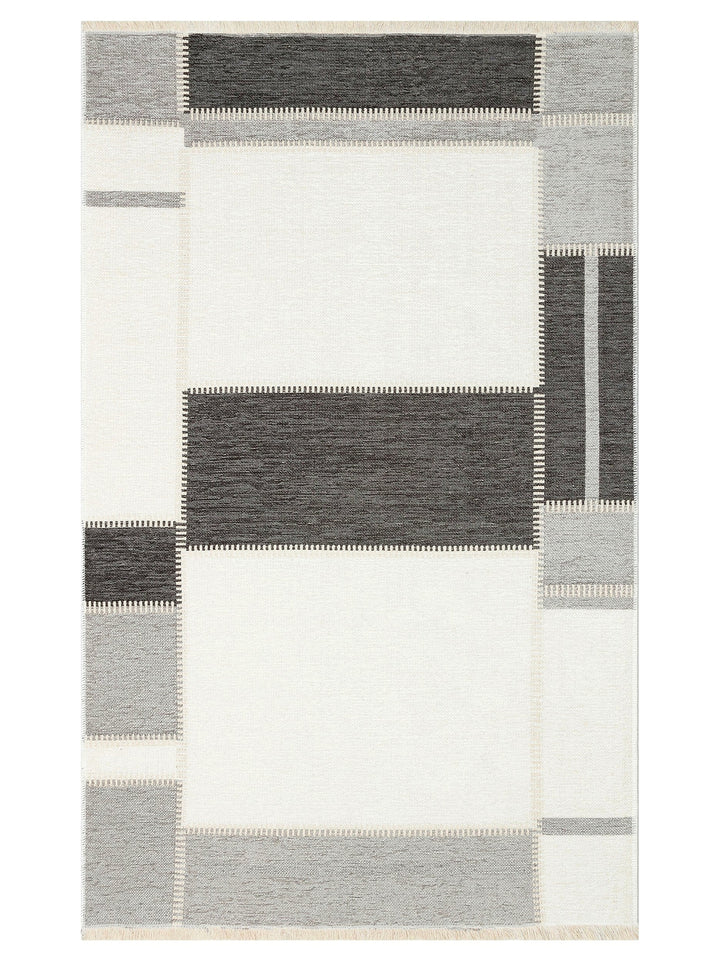 Yellowstone Cotton Washable Double Sided Living Room Hallway Kitchen Scandinavian Rug 08GREYANT