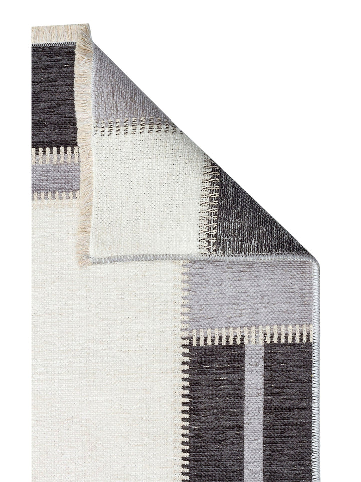 Yellowstone Cotton Washable Double Sided Living Room Hallway Kitchen Scandinavian Rug 08GREYANT