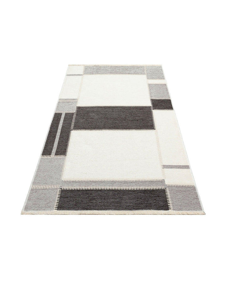 Yellowstone Cotton Washable Double Sided Living Room Hallway Kitchen Scandinavian Rug 08GREYANT