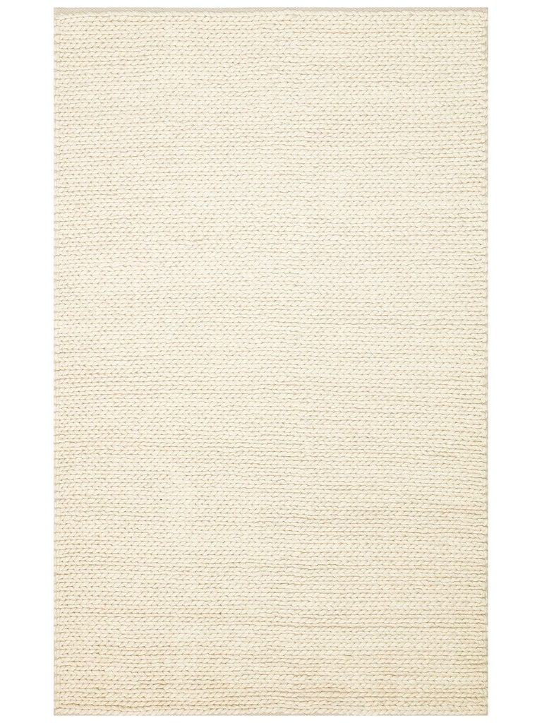 Woolstar 100% Natural Sweater Patterned Living Room Living Room Corridor Entrance Hand Woven Knitted Carpet CREAM