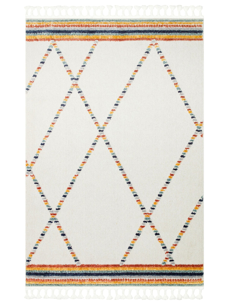 Tabasco Series Ethnic Patterned Living Room Hall Hallway Entrance Modern Scandinavian Carpet TAB 04 MULTY