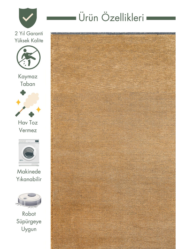 Bali Washable Living Room Hall Hallway Entrance Kitchen Non-Slip Cotton Rug 01 BEIGE