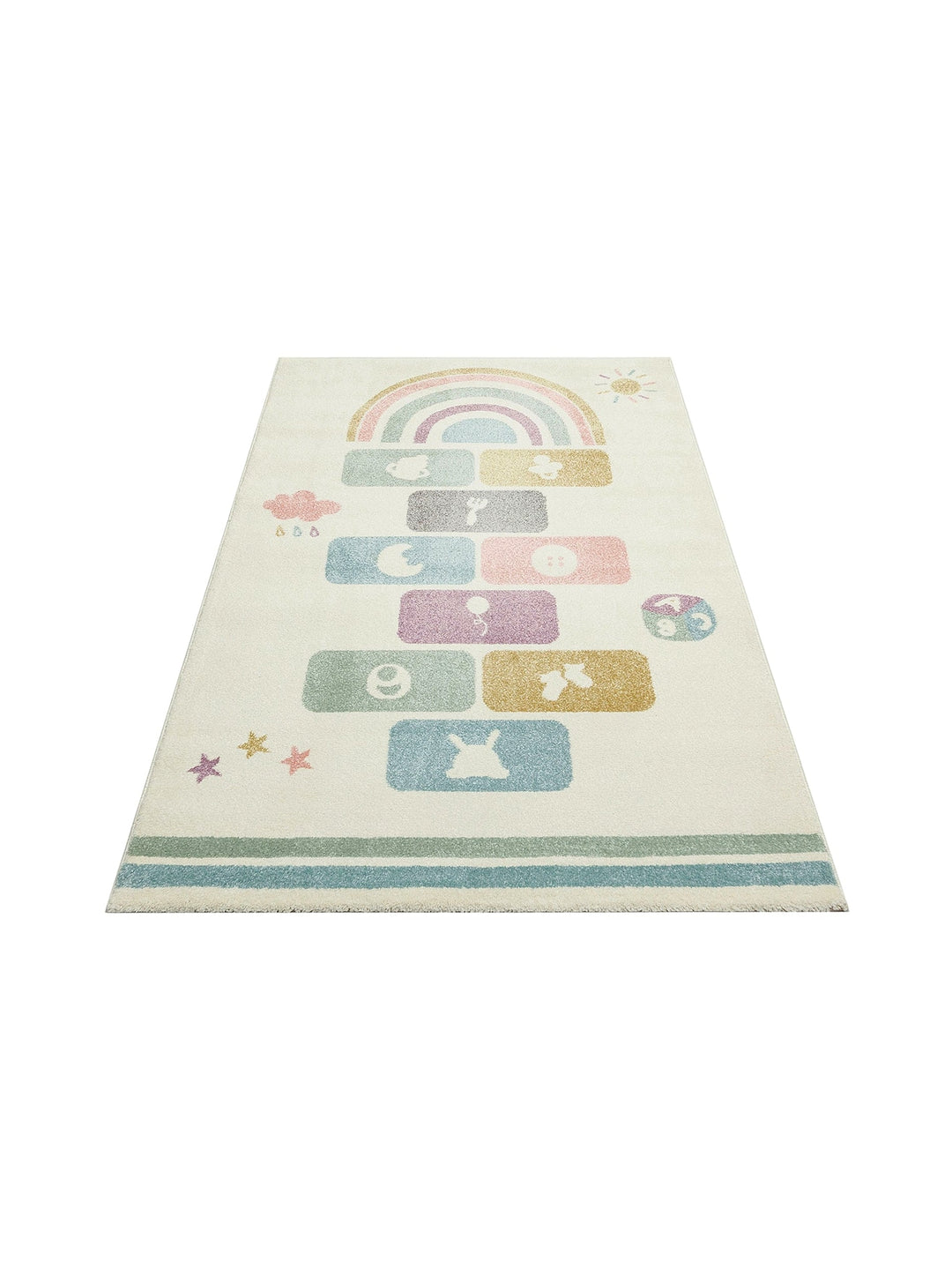 Carpetdocia Kids Fun Hopscotch Themed Children's Carpet 25 PASTEL