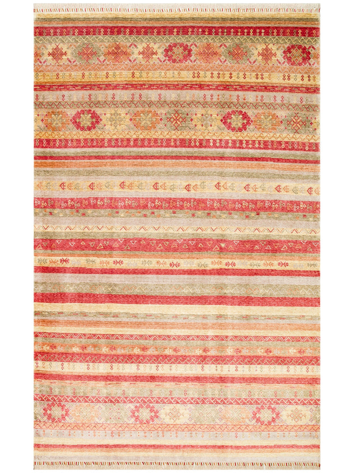 Oushak Carnaval 100% Natural Easy to Clean Handmade Tencel Modern Uşak Carpet 12 RED