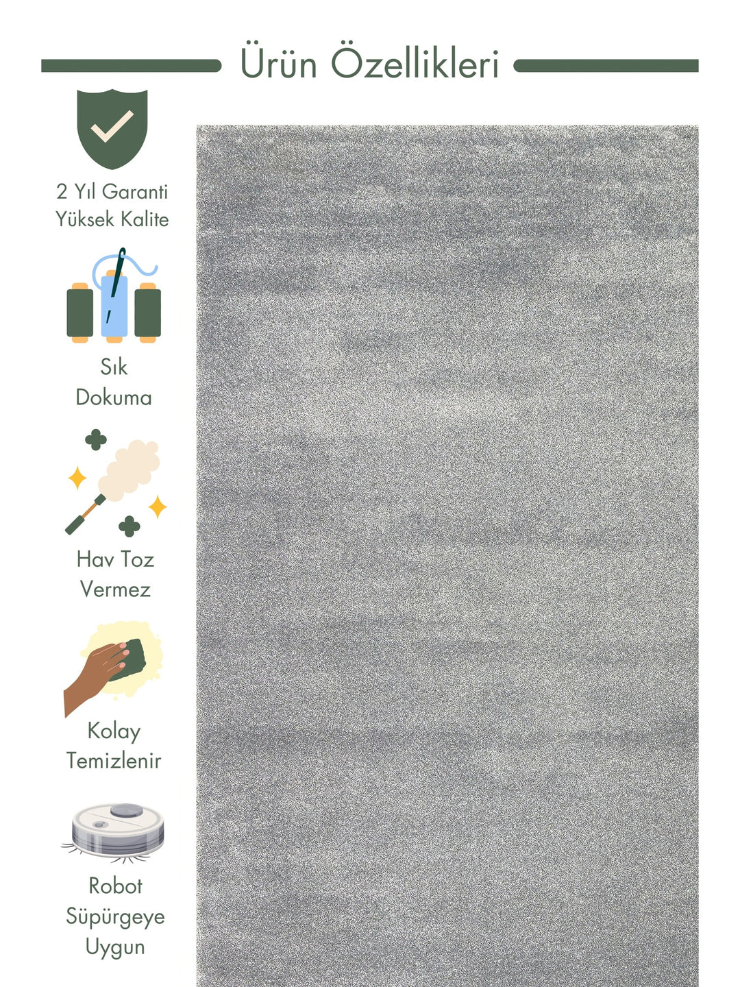 Lamma Series Plain Patterned Living Room Hall Hallway Entrance Bedroom Modern Carpet PLAIN GREY