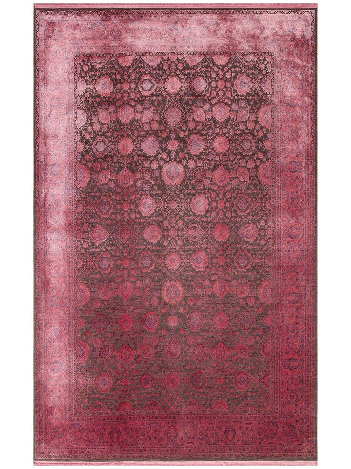 Kashmir Series Rich Coloured Stylish Living Room Carpet Produced with Special Dyeing Process 01 FUSCHIA