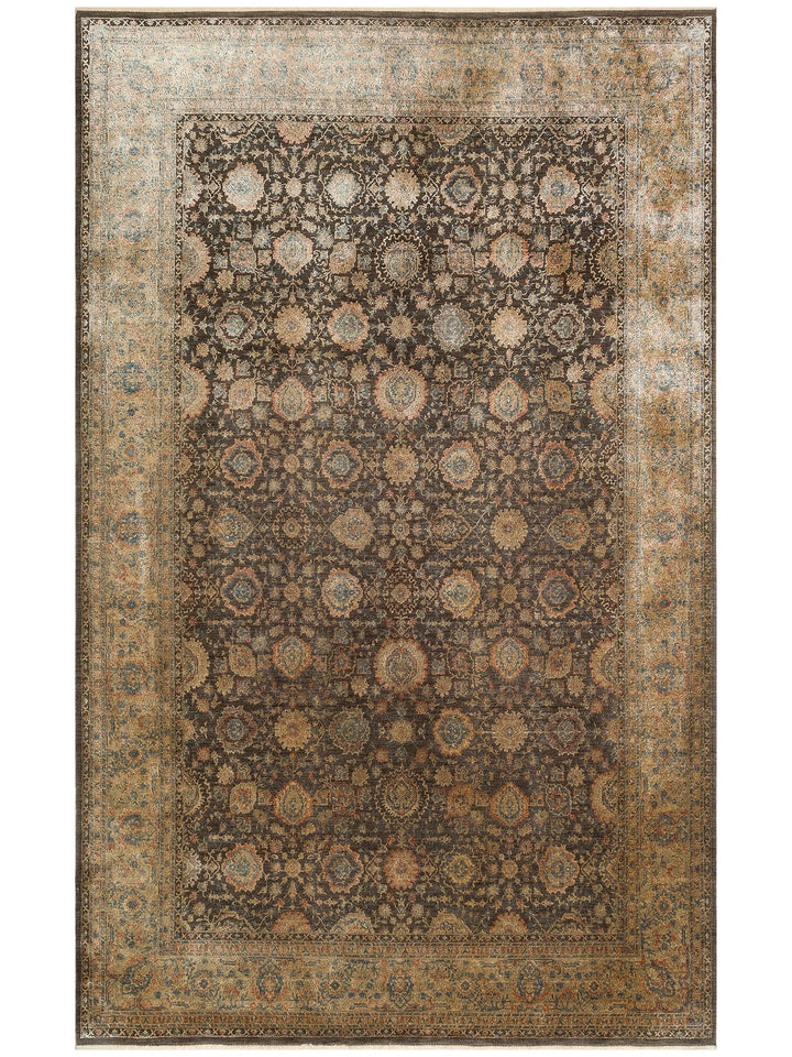 Kashmir Series Rich Coloured Stylish Living Room Carpet Produced with Special Dyeing Process 01 OLIVE