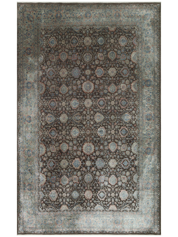 Kashmir Series Rich Colored Stylish Living Room Carpet Produced with Special Dyeing Process 01 PETROL