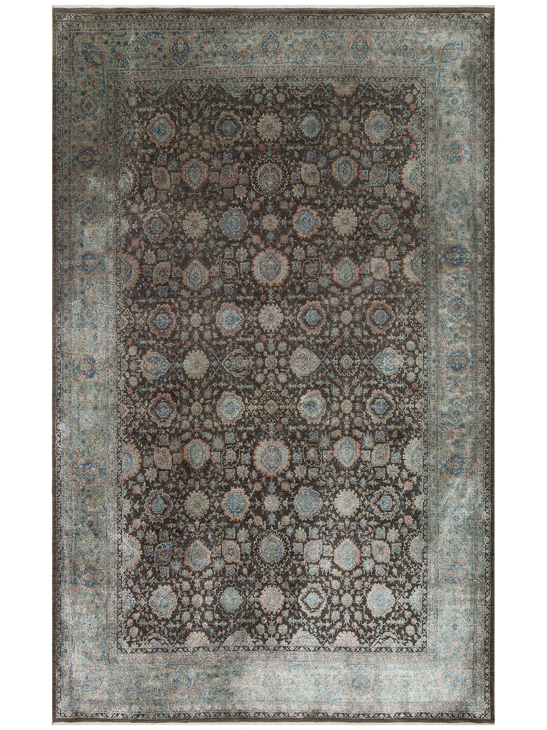 Kashmir Series Rich Colored Stylish Living Room Carpet Produced with Special Dyeing Process 01 PETROL